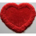 Configuracion 28 x 32 in. Heart Shape Hand Tufted 4-in. Thick Shag Area Rug in Red CO2622643
